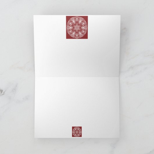 MoosbeerMandala Feiertagskarte (Innenseite)