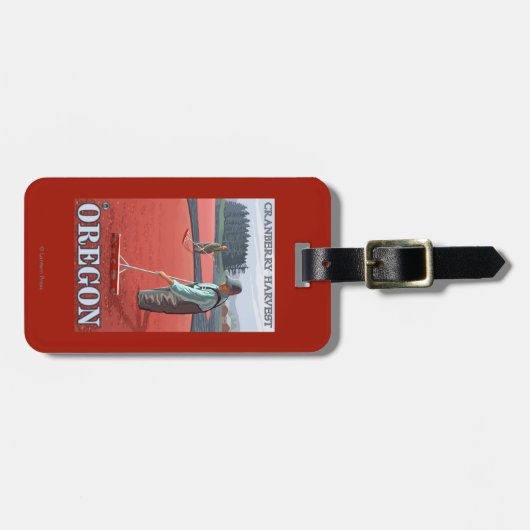 Moosbeersumpf-Ernte-Vintages Reise-Plakat Gepäckanhänger (Vorderseite horizontal)