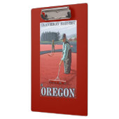 Moosbeersumpf-Ernte-Vintages Reise-Plakat Klemmbrett (Links)