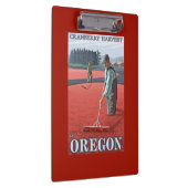 Moosbeersumpf-Ernte-Vintages Reise-Plakat Klemmbrett (Rechts)