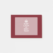 Moosbeerwein Burgunder behalten Ruhe, Ihren Text Post-it Klebezettel (Vorderseite)