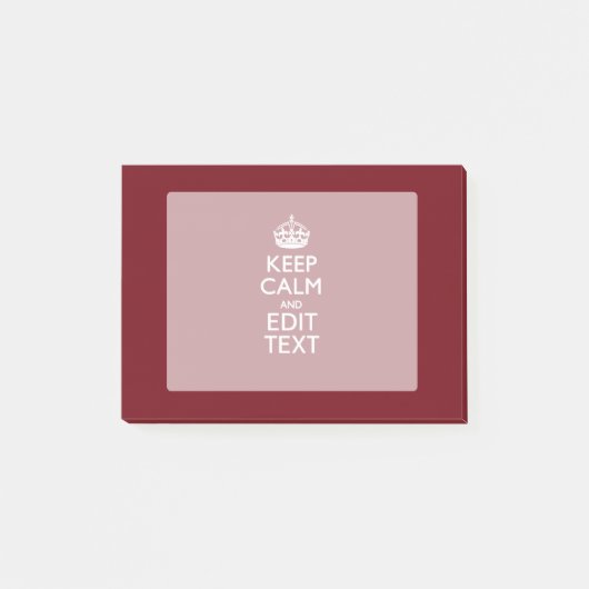 Moosbeerwein Burgunder behalten Ruhe, Ihren Text Post-it Klebezettel (Vorderseite)