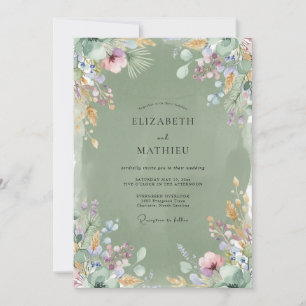 Moosblüten Romantische Hochzeit Einladung