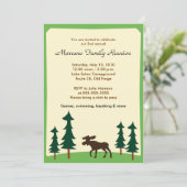 MOOSE Adirondack Lodge 12x18 Party Einladung (Stehend Vorderseite)