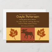 MOOSE Adirondack Lodge Rustikales Thema Kinderdusc Einladung (Vorne/Hinten)