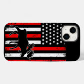 Moose American Flag Case-Mate iPhone Hülle (Rückseite (Horizontal))