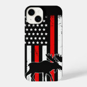 Moose American Flag iPhone Hülle (Rückseite)