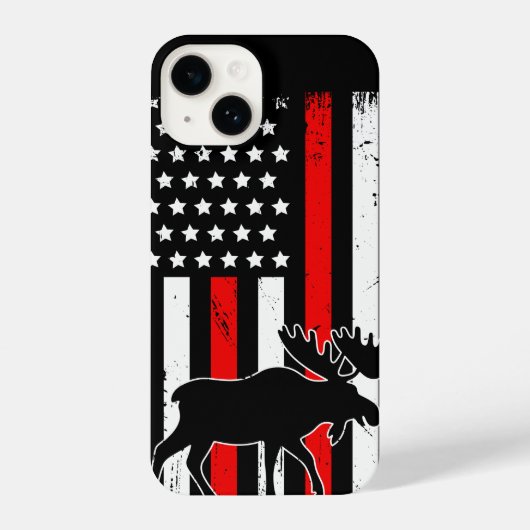 Moose American Flag iPhone Hülle (Rückseite)