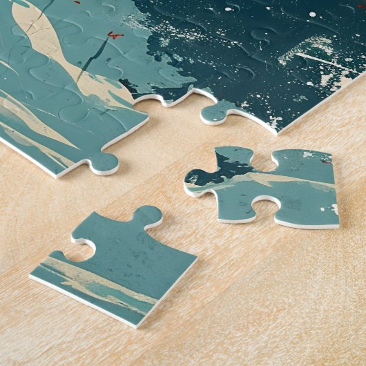 Moose American Flag Vintag Puzzle (Seite)