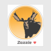 Moose at Sunset - Original Wildlife Art Aufkleber (Blatt)