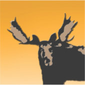 Moose at Sunset - Original Wildlife Art Aufkleber (Vorderseite)