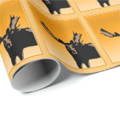 Moose at Sunset - Original Wildlife Art Geschenkpapier (Rolleneckpunkt)