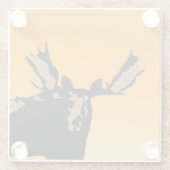 Moose at Sunset - Original Wildlife Art Glasuntersetzer (Rückseite)