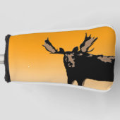 Moose at Sunset - Original Wildlife Art Golf Headcover (Vorderseite)