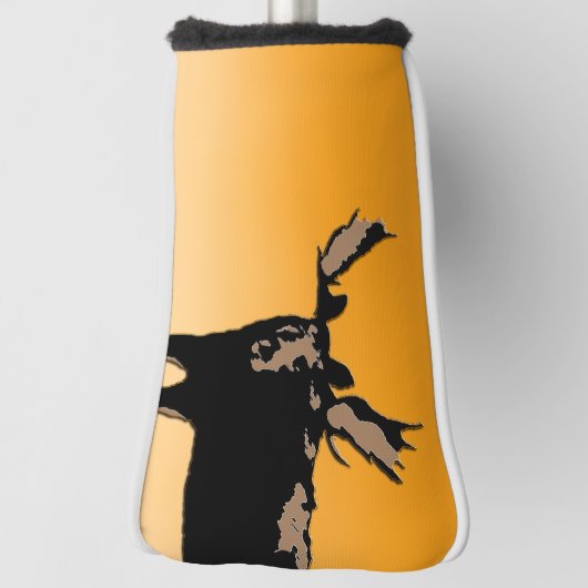 Moose at Sunset - Original Wildlife Art Golf Headcover (Rotieren 90)