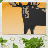 Moose at Sunset - Original Wildlife Art Handtuch (Gefaltet)