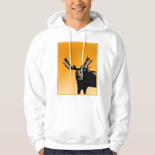 Moose at Sunset - Original Wildlife Art Hoodie