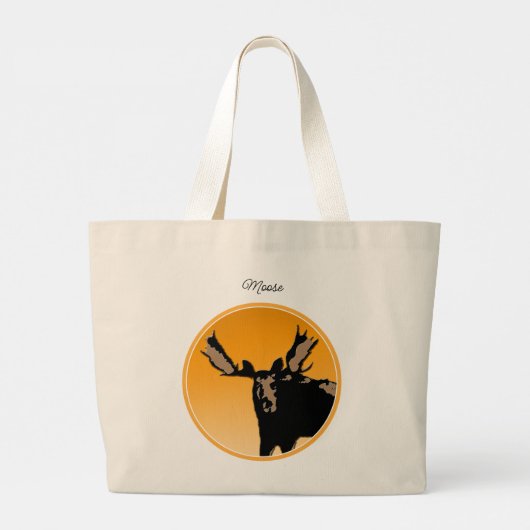 Moose at Sunset - Original Wildlife Art Jumbo Stoffbeutel (Rückseite)