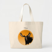 Moose at Sunset - Original Wildlife Art Jumbo Stoffbeutel (Vorne)