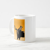 Moose at Sunset - Original Wildlife Art Kaffeetasse (Vorderseite Links)