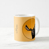 Moose at Sunset - Original Wildlife Art Kaffeetasse (VorderseiteRechts)