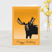 Moose at Sunset - Original Wildlife Art Karte (Gelbe Blume)