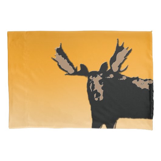 Moose at Sunset - Original Wildlife Art Kissenbezug (Vorderseite)