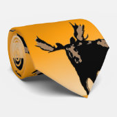 Moose at Sunset - Original Wildlife Art Krawatte (Gerollt)