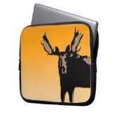 Moose at Sunset - Original Wildlife Art Laptopschutzhülle (Vorderseite Links)