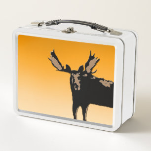 Moose at Sunset - Original Wildlife Art Metall Brotdose