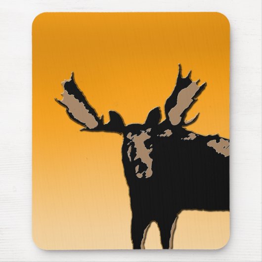 Moose at Sunset - Original Wildlife Art Mousepad (Vorne)