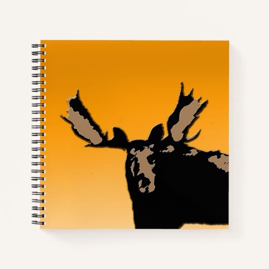 Moose at Sunset - Original Wildlife Art Notizblock (Vorderseite)