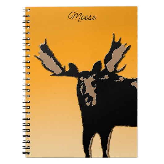 Moose at Sunset - Original Wildlife Art Notizblock (Vorderseite)