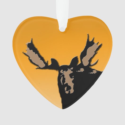 Moose at Sunset - Original Wildlife Art Ornament (Vorderseite)