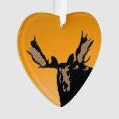 Moose at Sunset - Original Wildlife Art Ornament (Vorderseite)