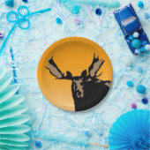 Moose at Sunset - Original Wildlife Art Pappteller (Party)
