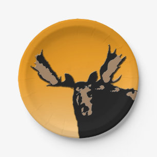 Moose at Sunset - Original Wildlife Art Pappteller