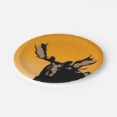 Moose at Sunset - Original Wildlife Art Pappteller (Schrägansicht)