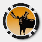 Moose at Sunset - Original Wildlife Art Pokerchips (Rückseite)