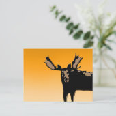 Moose at Sunset - Original Wildlife Art Postkarte (Stehend Vorderseite)