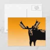 Moose at Sunset - Original Wildlife Art Postkarte (Vorne/Hinten)