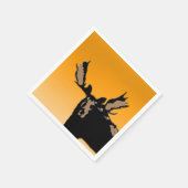 Moose at Sunset - Original Wildlife Art Serviette (Ecke)