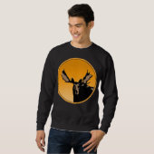 Moose at Sunset - Original Wildlife Art Sweatshirt (Vorne ganz)