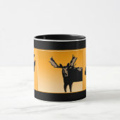 Moose at Sunset - Original Wildlife Art Tasse (Zentrum)