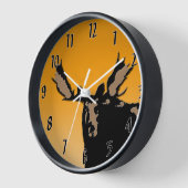Moose at Sunset - Original Wildlife Art Uhr (Winkel)