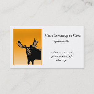 Moose at Sunset - Original Wildlife Art Visitenkarte