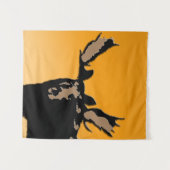 Moose at Sunset - Original Wildlife Art Wandteppich (Vorderseite (Horizontal))