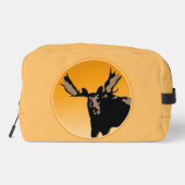 Moose at Sunset - Original Wildlife Art Waschbeutel (Rückseite)