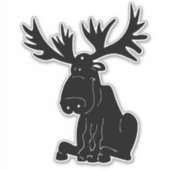 Moose-Aufkleber Aufkleber (Vorderseite)
