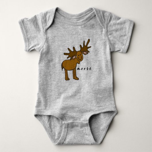 Moose Baby Bodysuit oder One-Piece (keine Basis) Baby Strampler (Vorderseite)